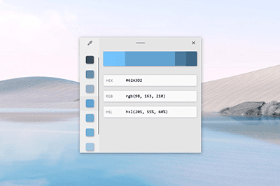 Image showcasing color picker functionality from PowerToys
